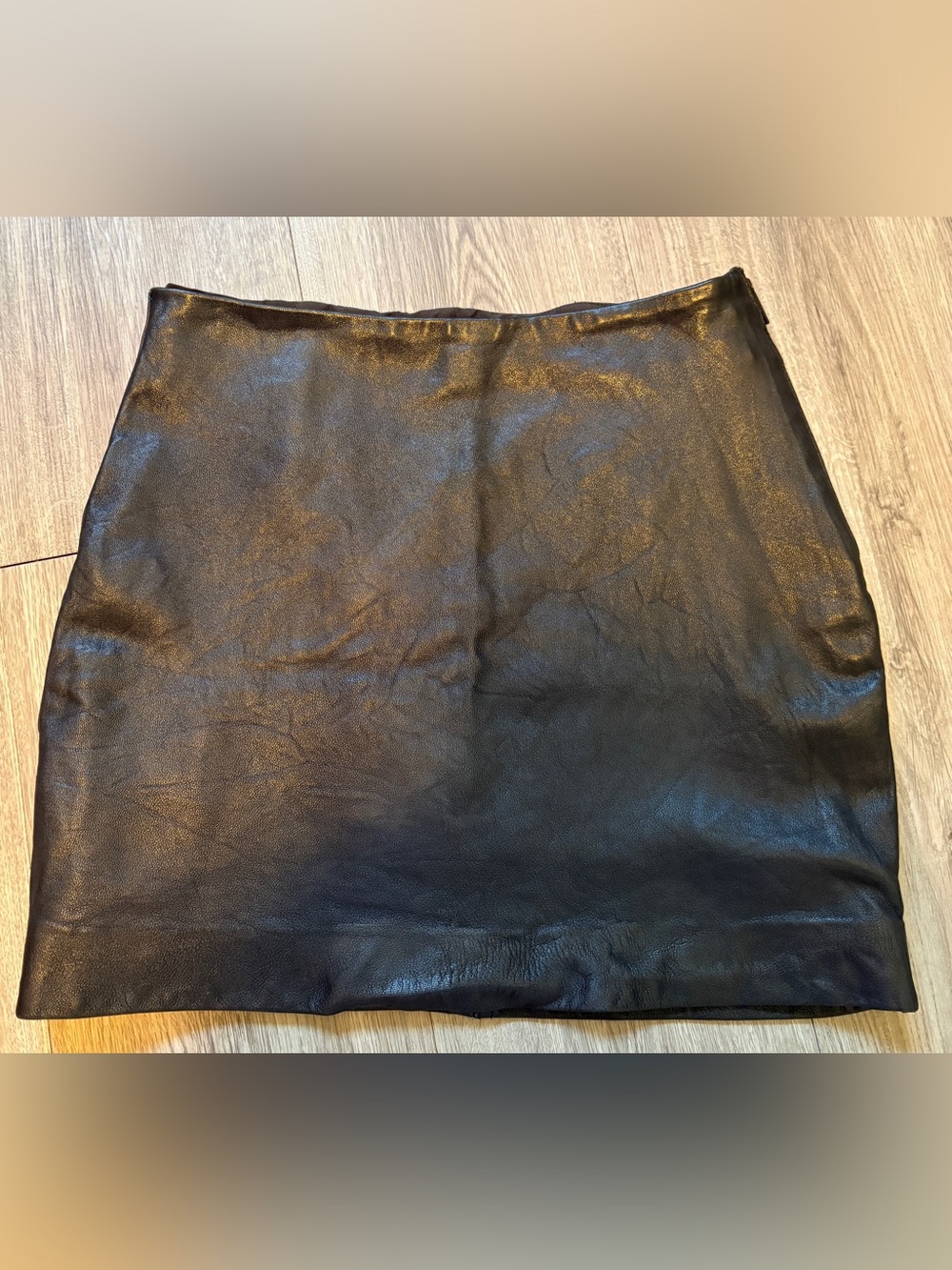 Aritzia Wilfred Free 100% Genuine Black Leather Mini Skirt